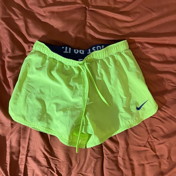 Nike Neon Drifit Running Shorts - Picture 1 of 3